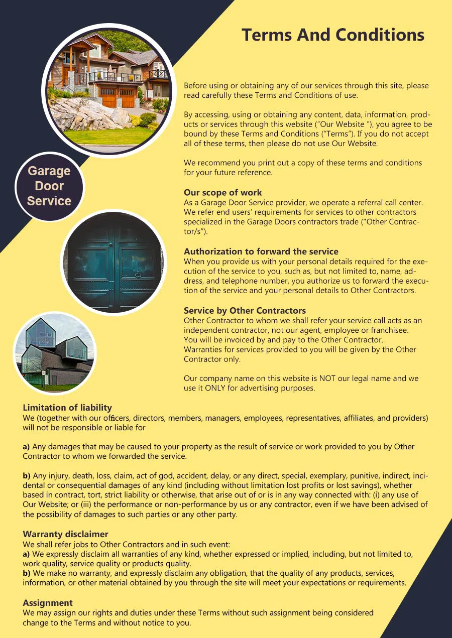 Elite Garage Door Service Playa Del Rey, CA 310-507-8707 - terms6